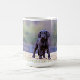 Black Lab Puppy Standing Koffiemok