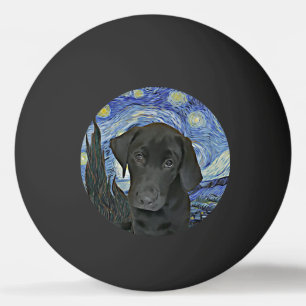 Black Lab Puppy Sterrennacht Pingpongbal