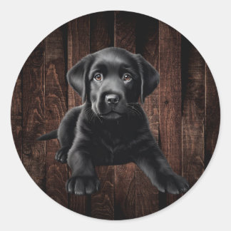 Black Lab Puppy Stickers