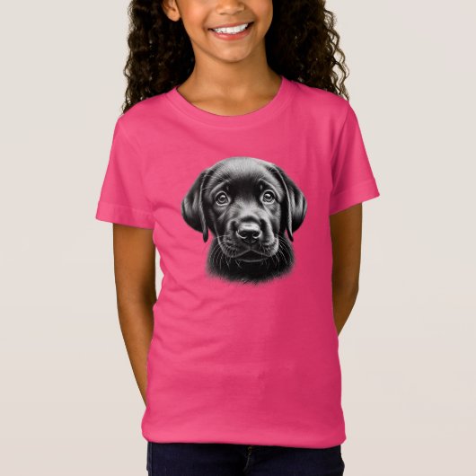 Black Lab Puppy T-shirt (Voorkant)