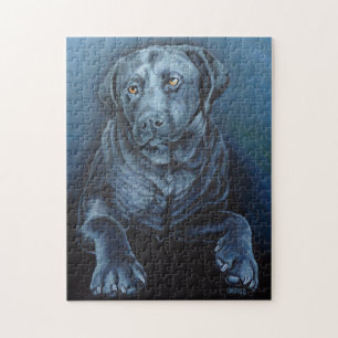 Black Lab Puzzle Personalized Dog Art Puzzles Legpuzzel