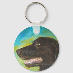 Black Lab Retriever Dog Art Sleutelhanger Pendants