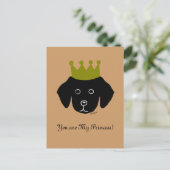 Black Lab Retriever Funny Cartoon Illustratie Briefkaart (Staand voorkant)