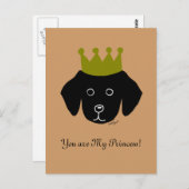 Black Lab Retriever Funny Cartoon Illustratie Briefkaart (Voorkant / Achterkant)