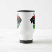 Black Lab Retriever Funny Cartoon Illustratie Reisbeker (Center)