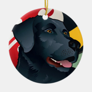 Black Lab Retriever van Maryland Keramisch Ornament