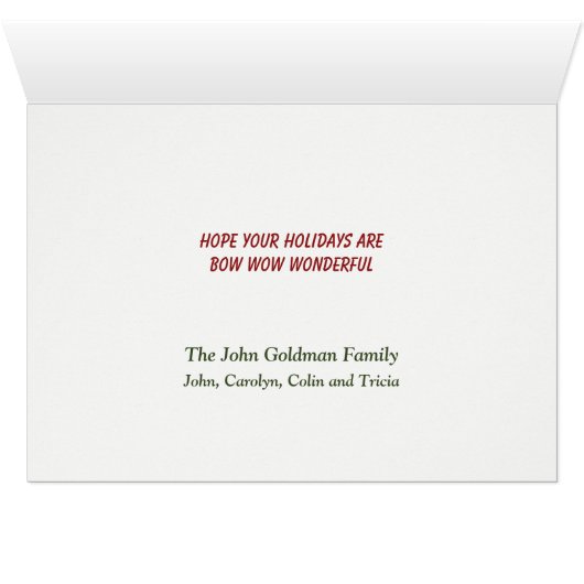 Black Lab Retriever Wicker Basket Kerst Kaart (Binenzijde Horizontaal (Onderkant))