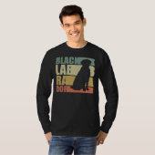 Black Lab Retro Labrador Retriever Hond T-shirt (Voorkant volledig)