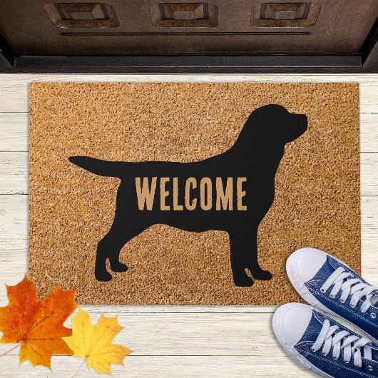 Black Lab Rustic Welcome Dog Retriever Labrador Deurmat
