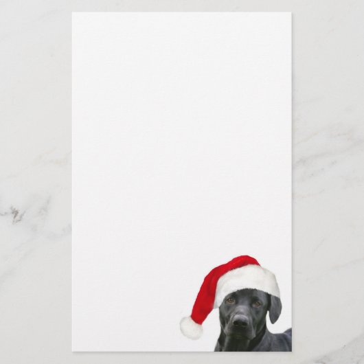 Black lab Santa Briefpapier (Voorkant)
