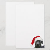 Black lab Santa Briefpapier (Voorkant / Achterkant)