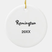 Black Lab Santa Dog - Merry Kerstlabrador Dog Keramisch Ornament (Achterkant)