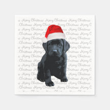 Black Lab Santa Dog - Merry Kerstlabrador Dog