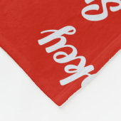 Black Lab Santa Dog met aangepaste naam Kerstmis Fleece Deken (Hoek)