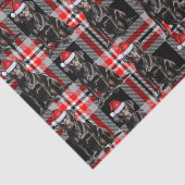 Black Lab Santa Dog tijdens de kerstvakantie Tissuepapier (Detail)