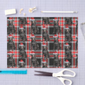 Black Lab Santa Dog tijdens de kerstvakantie Tissuepapier (Craft)