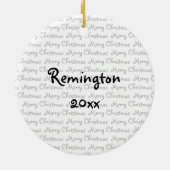 Black Lab Santa Puppy Pet Merry Kerstlabrador Keramisch Ornament (Achterkant)