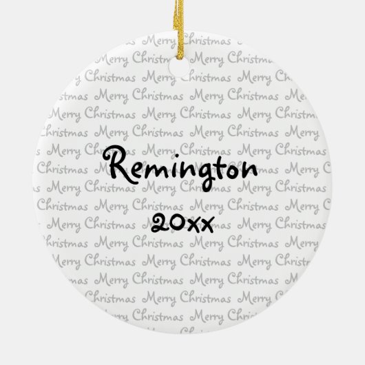 Black Lab Santa Puppy Pet Merry Kerstlabrador Keramisch Ornament (Achterkant)