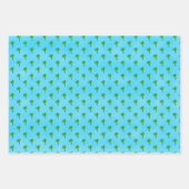Black Lab Santa Surfplank Zeemeeuw Cadeaupapier Se (Voorkant 3)