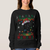 Black Lab Santa Ugly Sweater Hondenliefhebber X (Voorkant)