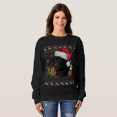 Black Lab Santa Ugly Sweater Hondenliefhebber X (Voorkant volledig)