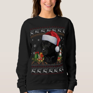 Black Lab Santa Ugly Sweater Hondenliefhebber X
