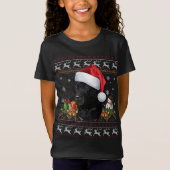 Black Lab Santa Ugly Sweater Hondenliefhebber X T-shirt (Voorkant)