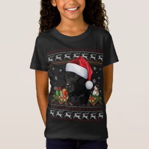 Black Lab Santa Ugly Sweater Hondenliefhebber X T-shirt