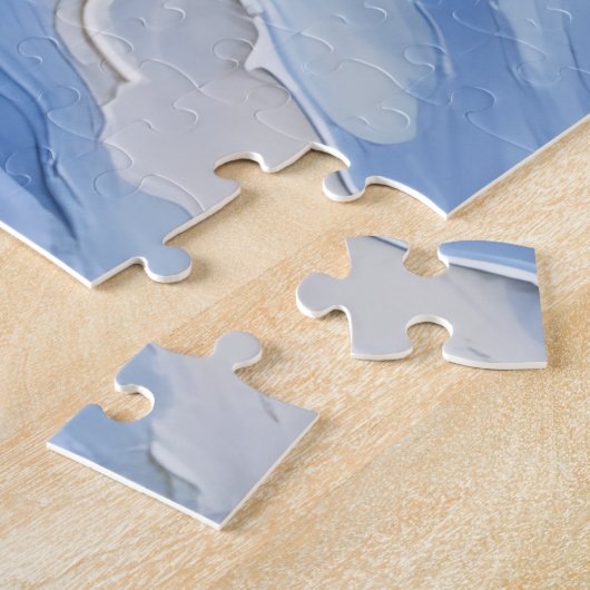 Black Lab Serene Winter Forest Christmas Holiday Legpuzzel (Zijkant)