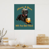 Black Lab Shares A Beer Poster (Keuken)