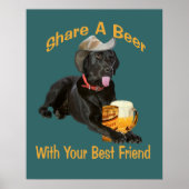 Black Lab Shares A Beer Poster (Voorkant)