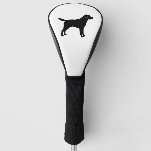 Black Lab Silhouette Golfheadcover (Voorkant)