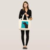 Black Lab Sjablonen gereed voor aanpassing Grote Tote Bag (Voorkant (model))