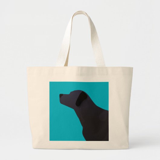 Black Lab Sjablonen gereed voor aanpassing Grote Tote Bag (Voorkant)
