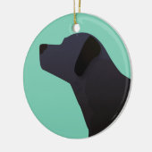 Black Lab Sjablonen gereed voor aanpassing Keramisch Ornament (Links)