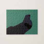 Black Lab Sjablonen gereed voor aanpassing Legpuzzel (Horizontaal)