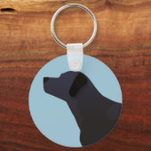 Black Lab Sjablonen gereed voor aanpassing Sleutelhanger (Voorkant)