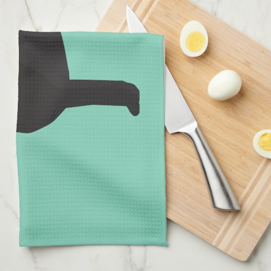 Black Lab Sjablonen gereed voor aanpassing Theedoek (Quarter Fold)