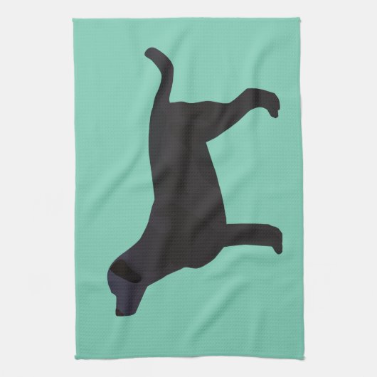 Black Lab Sjablonen gereed voor aanpassing Theedoek (Verticaal)