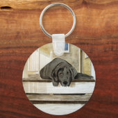 Black Lab Sleutelhanger (Voorkant)