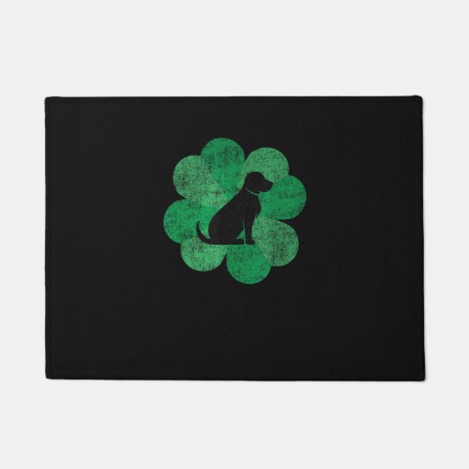 Black Lab St. Patrick's Day Shirt - Retro Labrador Deurmat (Voorkant)