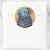 Black Lab Sticker Blue Dog Art Stickers (Tas)