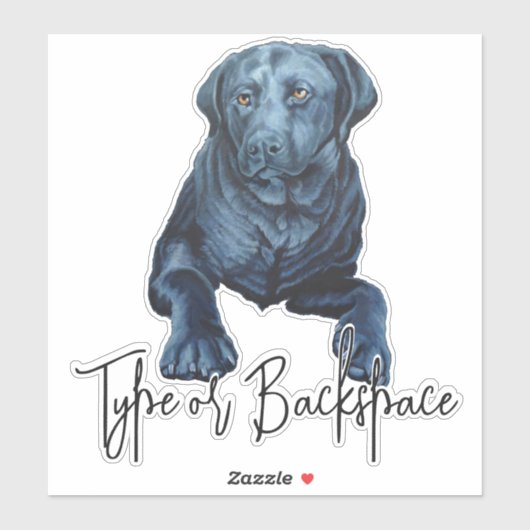 Black Lab Sticker Custom Labrador Dog Decals (Vel)