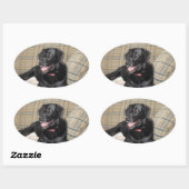 Black Lab-Sticker Ovale Sticker (Vel)
