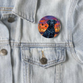 Black Lab Sunset Eendenjacht Pinback Knop Ronde Button 5,7 Cm (In situ)