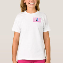 Black Lab Surf Dog Pink Girl's T-shirt
