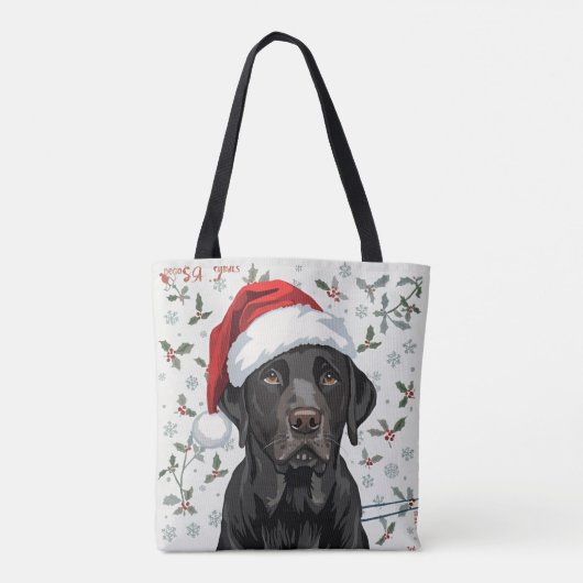 Black lab  tote bag (Achterkant)