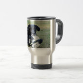 Black lab Travel mug in roestvrij staal. Reisbeker (Voorkant rechts)