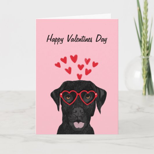 Black Lab Valentijnsdag Card - labrador recovery Feestdagen Kaart (Voorkant)