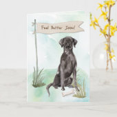 Black Lab voelen beter na chirurgie naar hond Kaart (Gele Bloem)